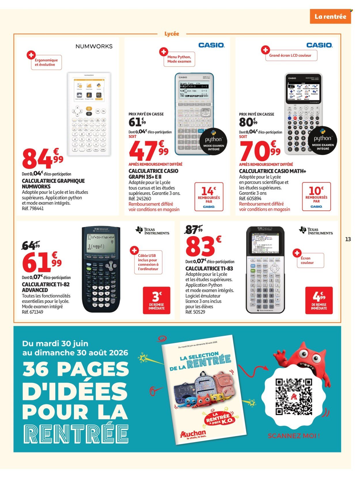 Catalogue AUCHAN - Rentrée scolaire hypers