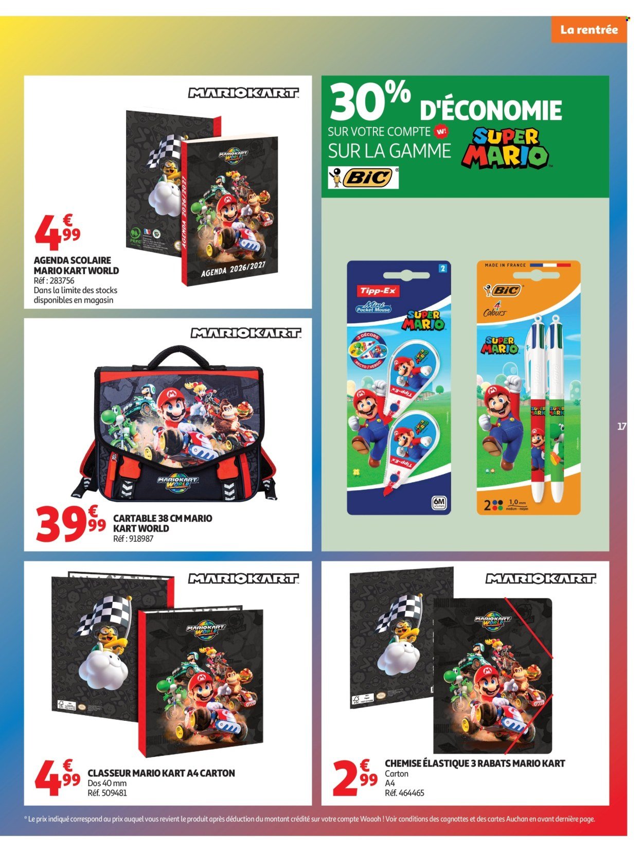 Catalogue AUCHAN - Rentrée scolaire hypers