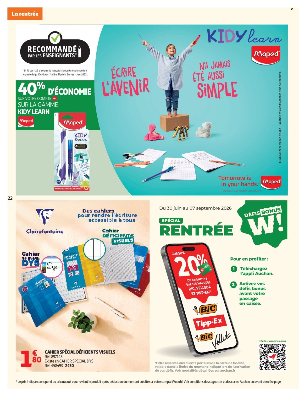 Catalogue AUCHAN - Rentrée scolaire hypers