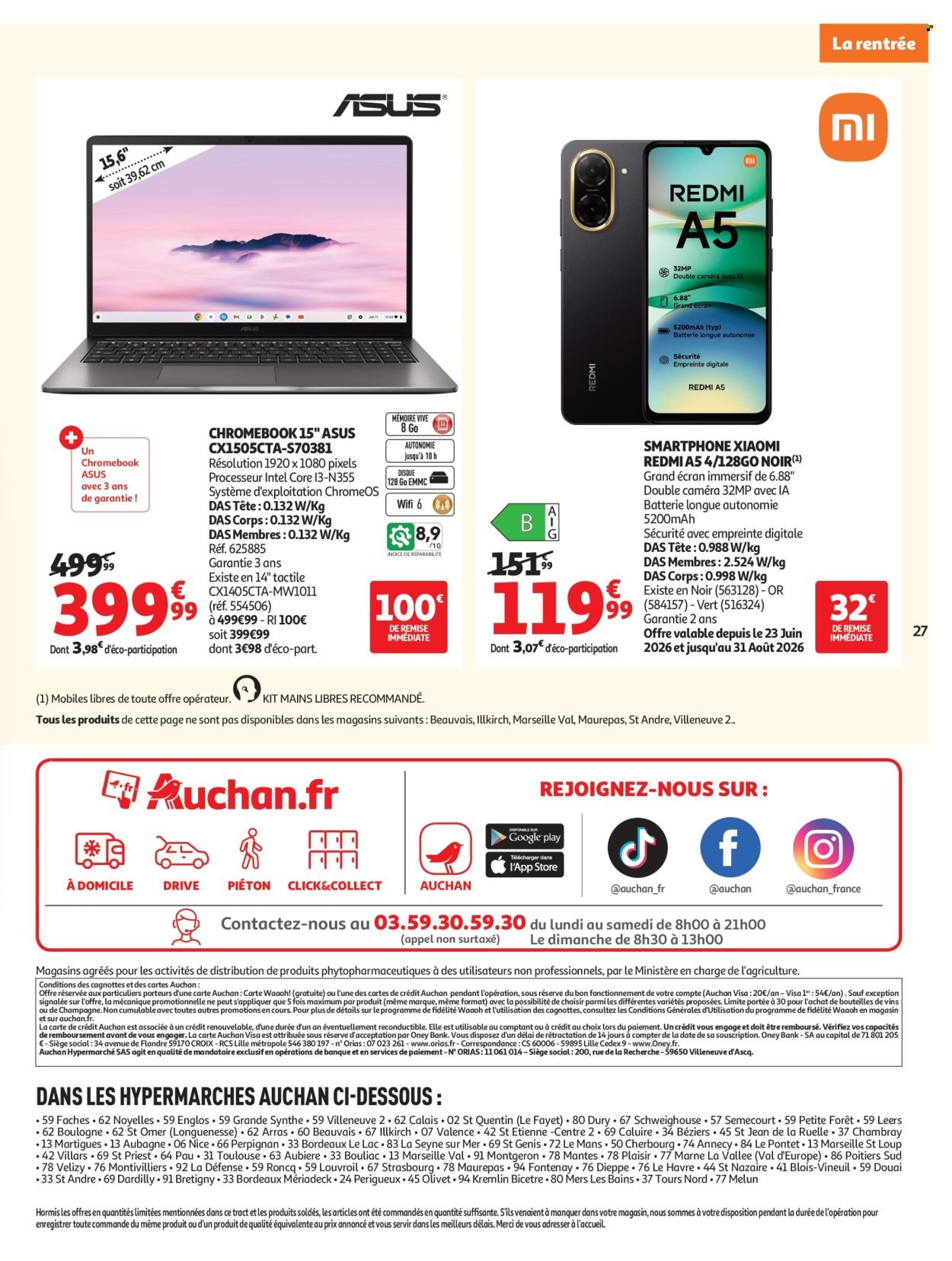 Catalogue AUCHAN - Rentrée scolaire hypers