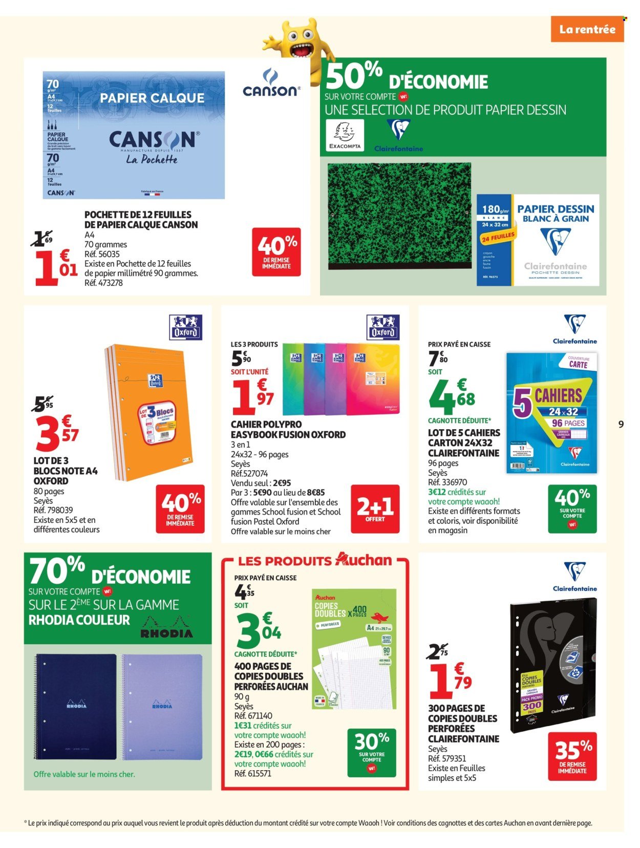 Catalogue AUCHAN - Rentrée scolaire hypers