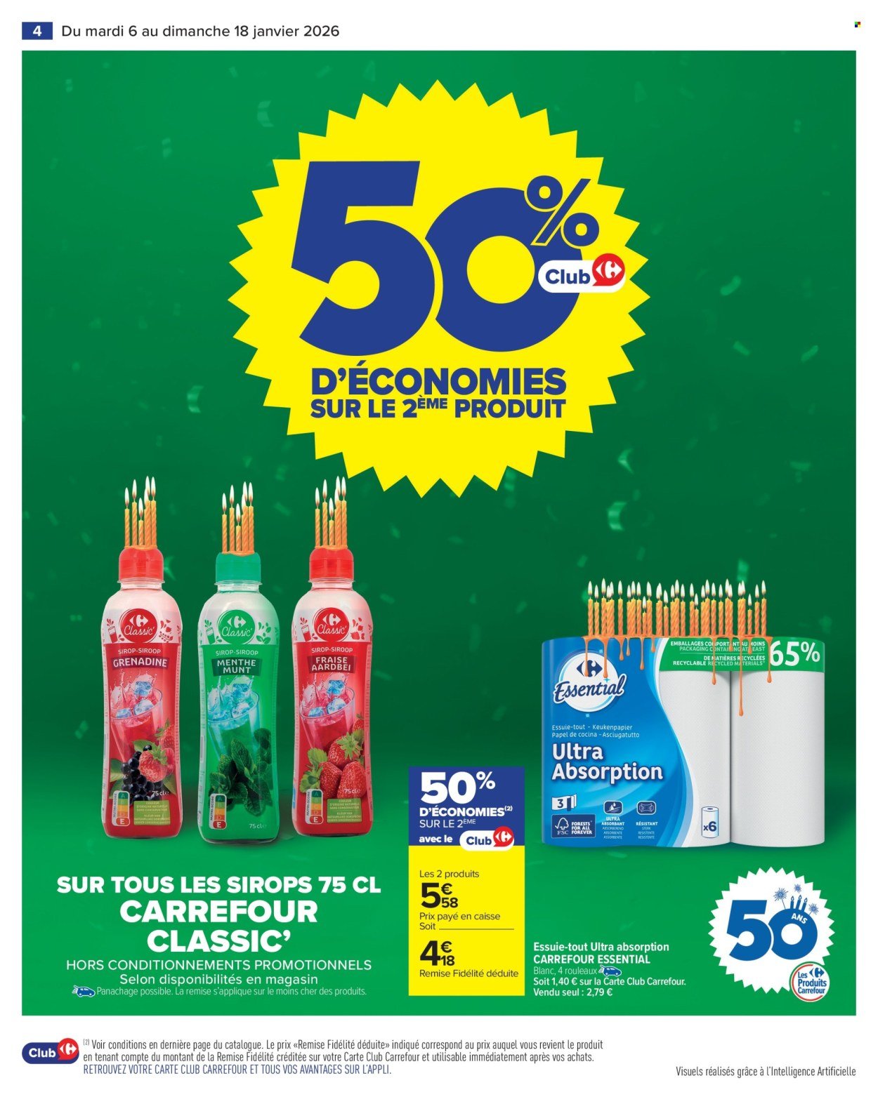 Catalogue CARREFOUR MARKET - 50 ANS DES PRODUITS CARREFOUR (2026-01-06 - 2026-01-18)
