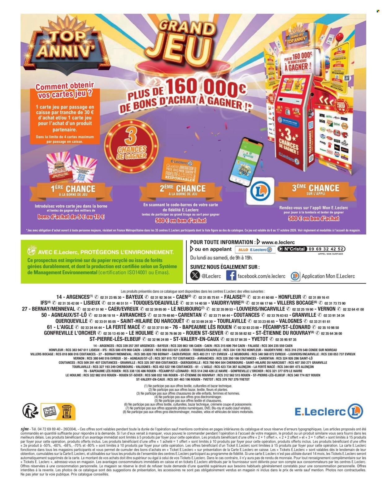 Catalogue E.LECLERC - Anniversaire régional
