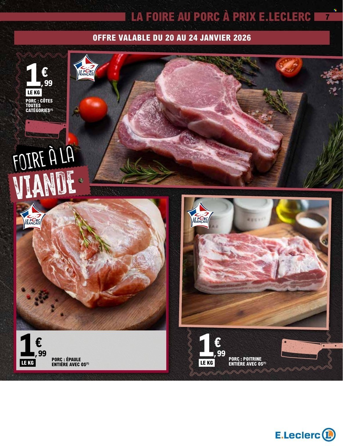 Catalogue E.LECLERC - FOIRE A LA VIANDE JANVIER (2026-01-20 - 2026-01-31)