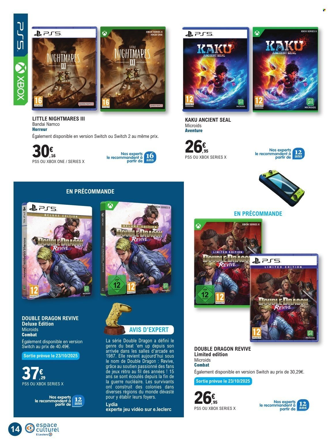 Catalogue E.LECLERC - GUIDE JEU VIDEO (2025-10-21 - 2025-11-08)