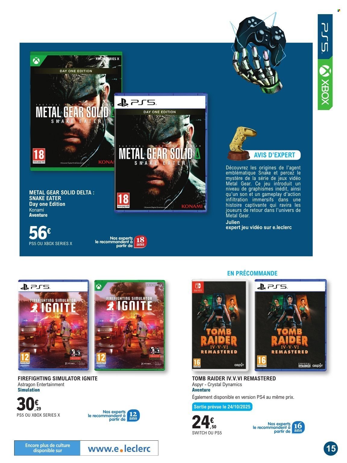 Catalogue E.LECLERC - GUIDE JEU VIDEO (2025-10-21 - 2025-11-08)