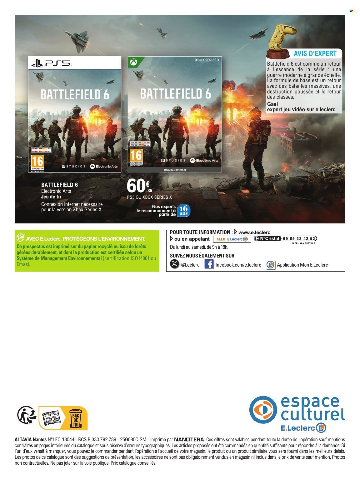 Catalogue E.LECLERC - GUIDE JEU VIDEO (2025-10-21 - 2025-11-08)