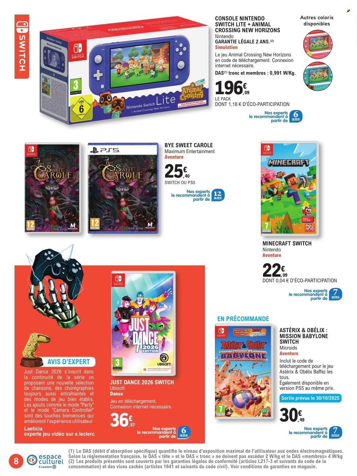 Catalogue E.LECLERC - GUIDE JEU VIDEO (2025-10-21 - 2025-11-08)