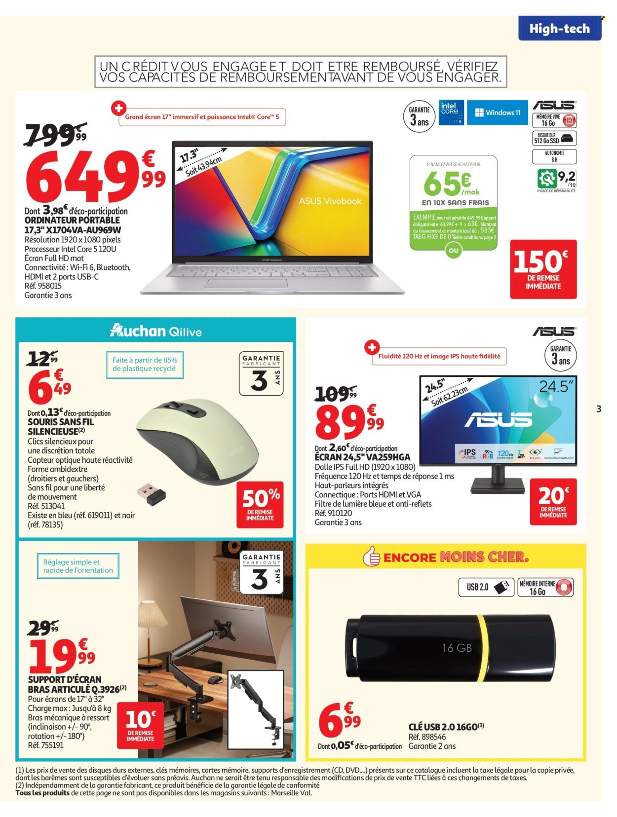 Catalogue AUCHAN - Promos rentrée étudiants