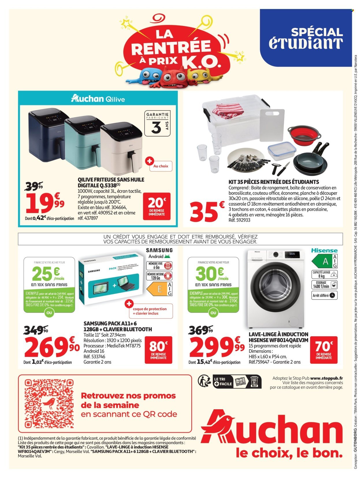 Catalogue AUCHAN - Promos rentrée étudiants