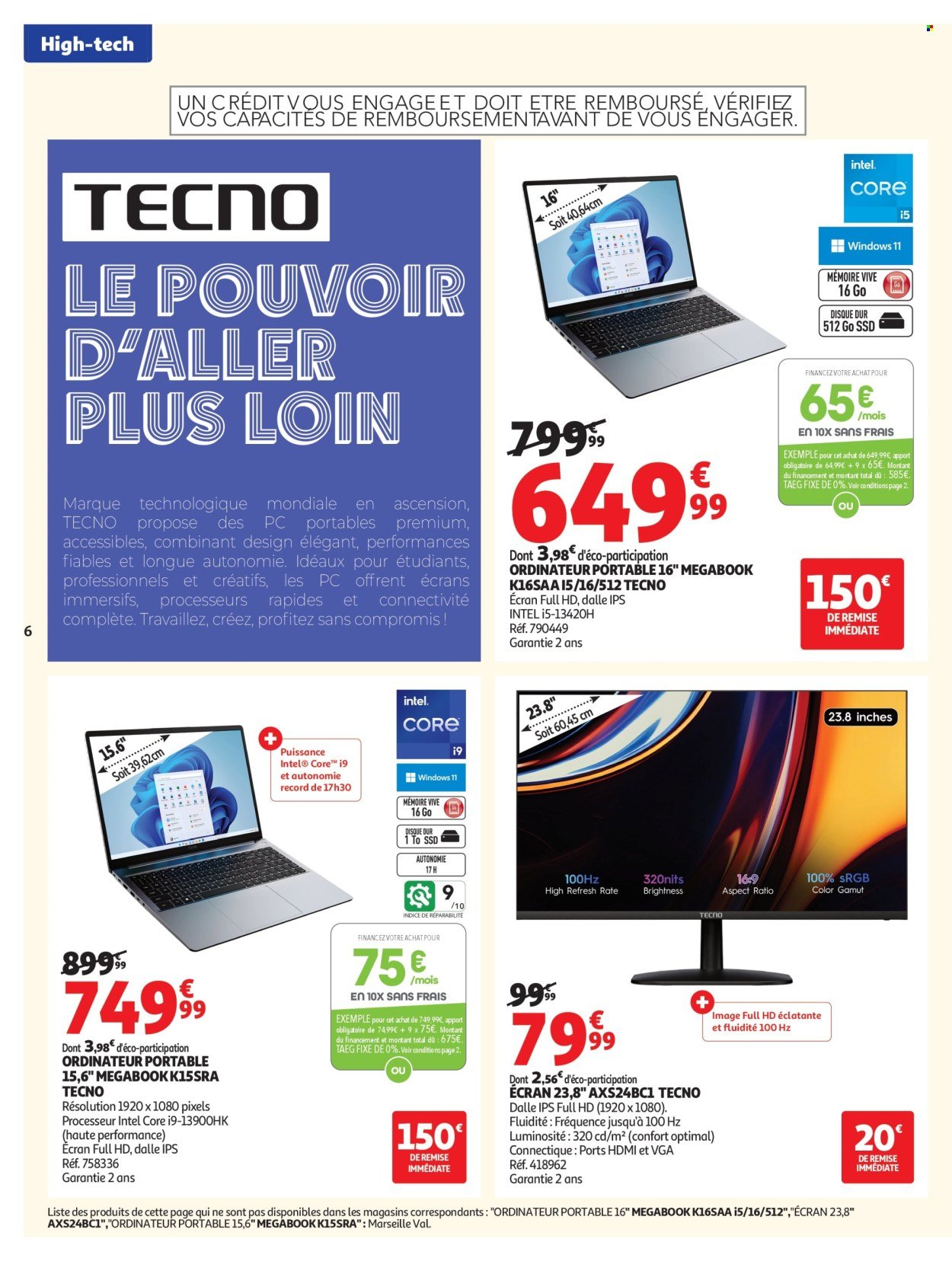 Catalogue AUCHAN - Promos rentrée étudiants