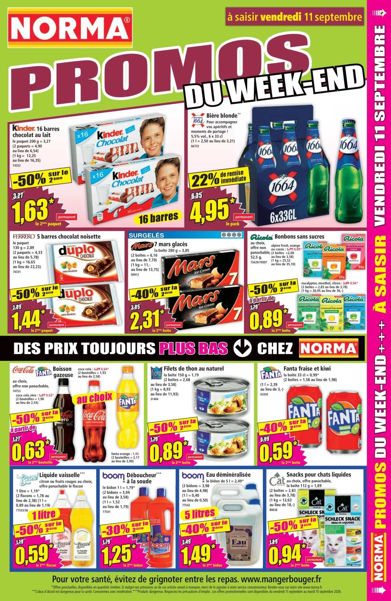 Catalogue NORMA - Du mercredi 9 septembre 2026