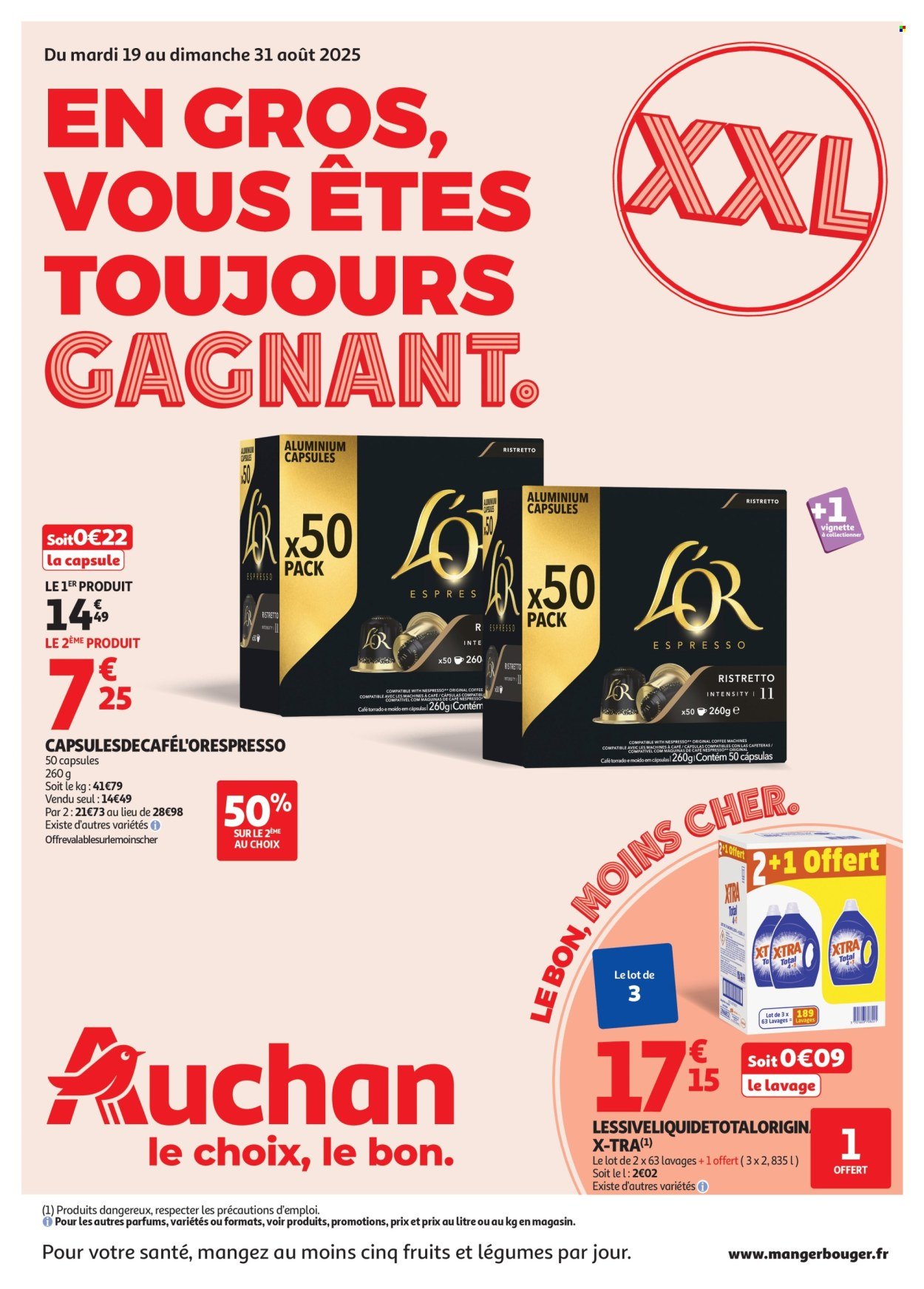 Catalogue AUCHAN - XXL : En gros, vous êtes toujours gagnant (2025-08-19 - 2025-08-31)