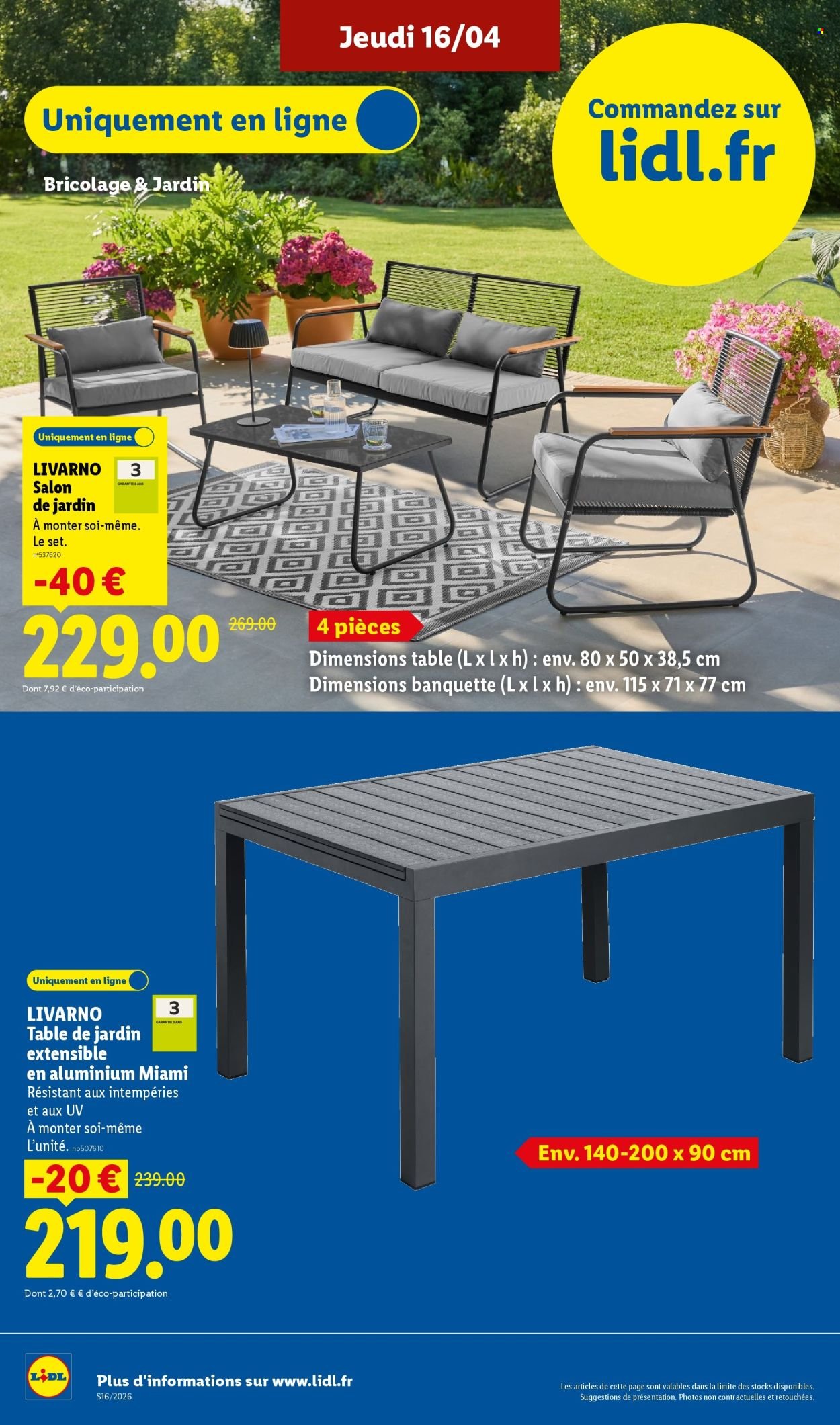 Catalogue LIDL - Les promos de la semaine (2026-04-16 - 2026-04-22)