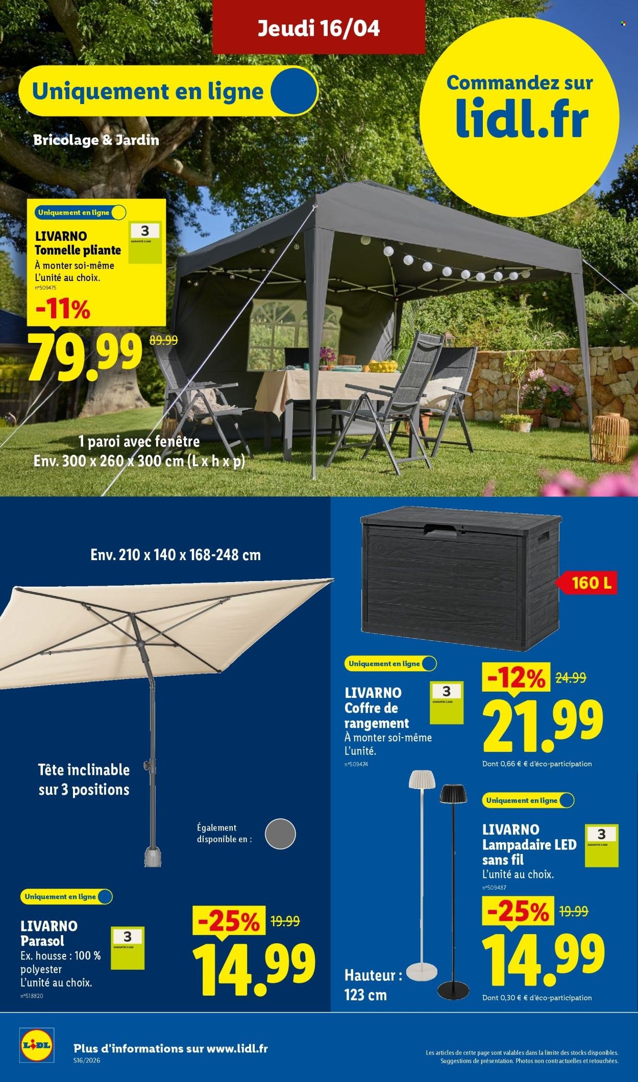 Catalogue LIDL - Les promos de la semaine (2026-04-16 - 2026-04-22)
