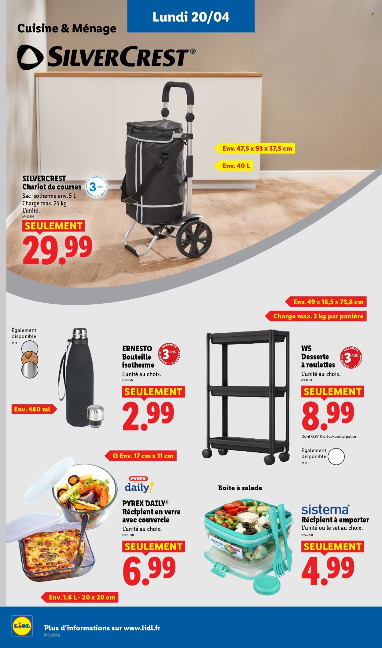 Catalogue LIDL - Les promos de la semaine (2026-04-16 - 2026-04-22)