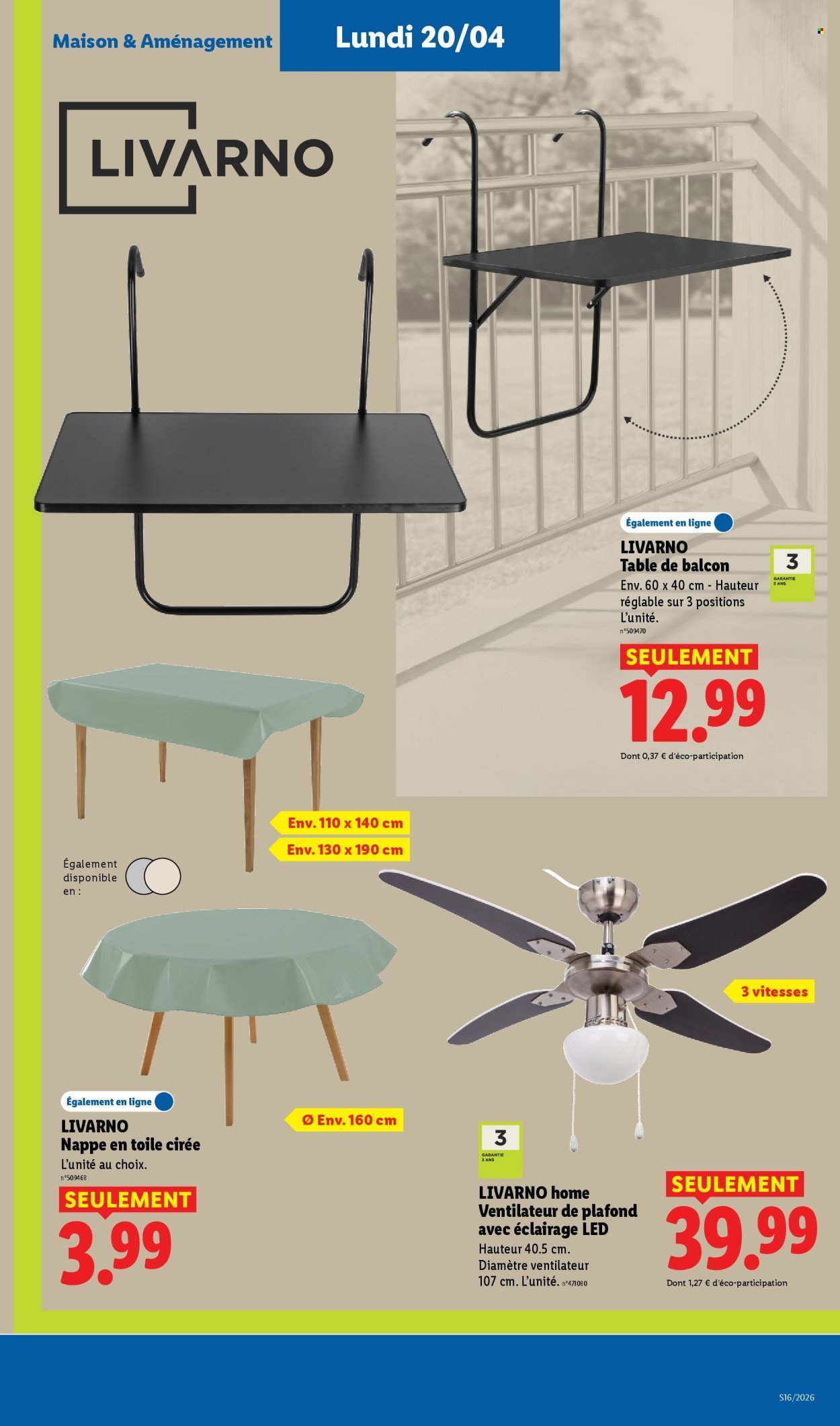Catalogue LIDL - Les promos de la semaine (2026-04-16 - 2026-04-22)