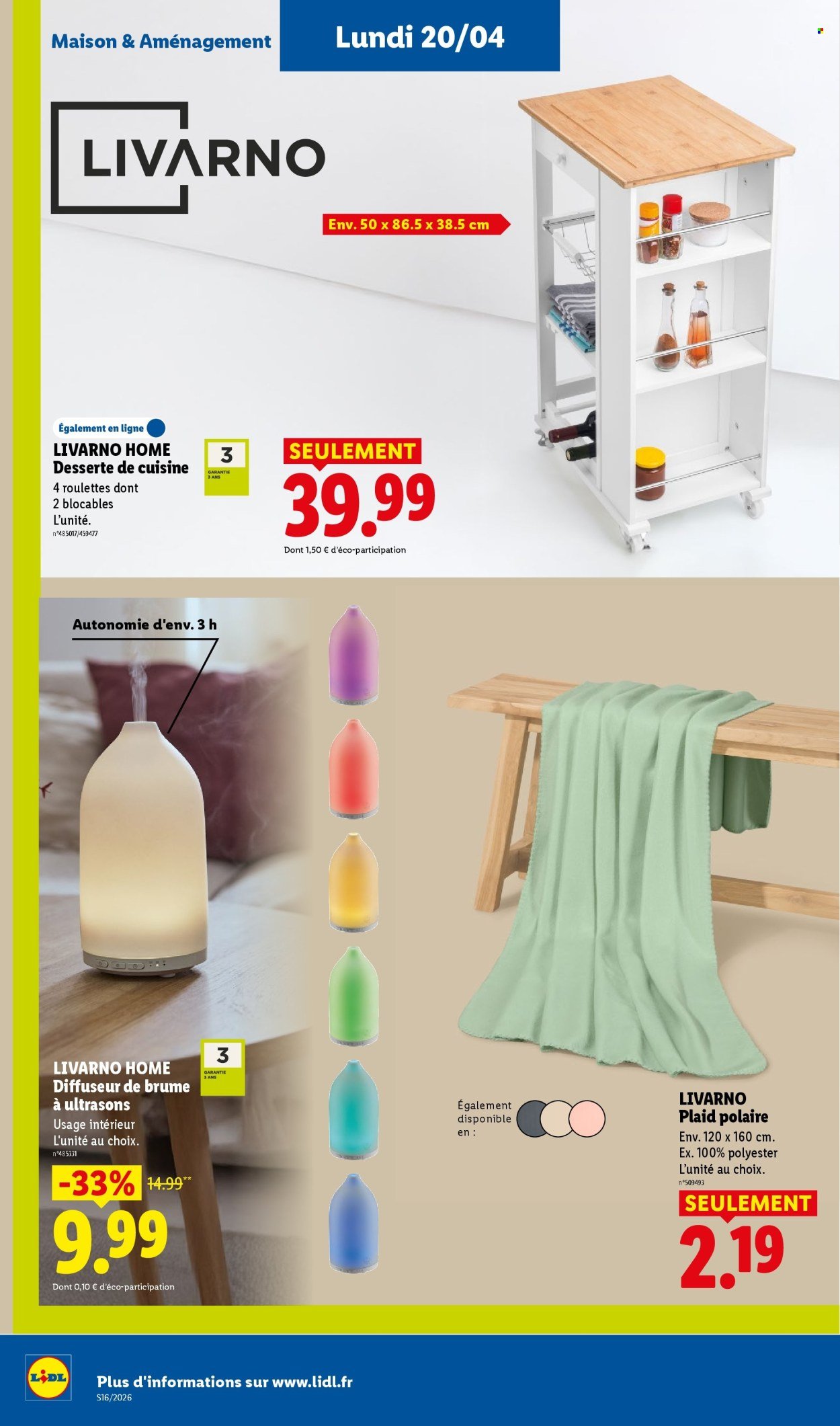 Catalogue LIDL - Les promos de la semaine (2026-04-16 - 2026-04-22)