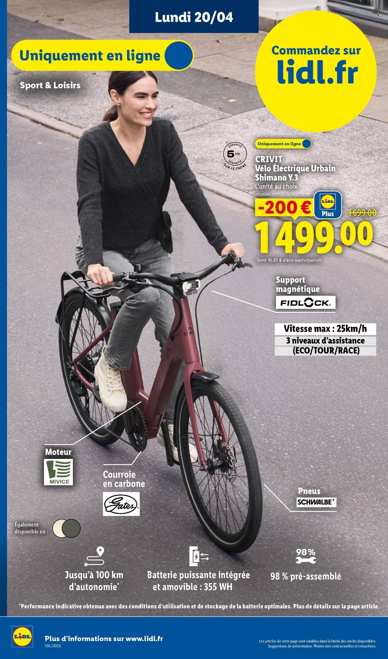 Catalogue LIDL - Les promos de la semaine (2026-04-16 - 2026-04-22)