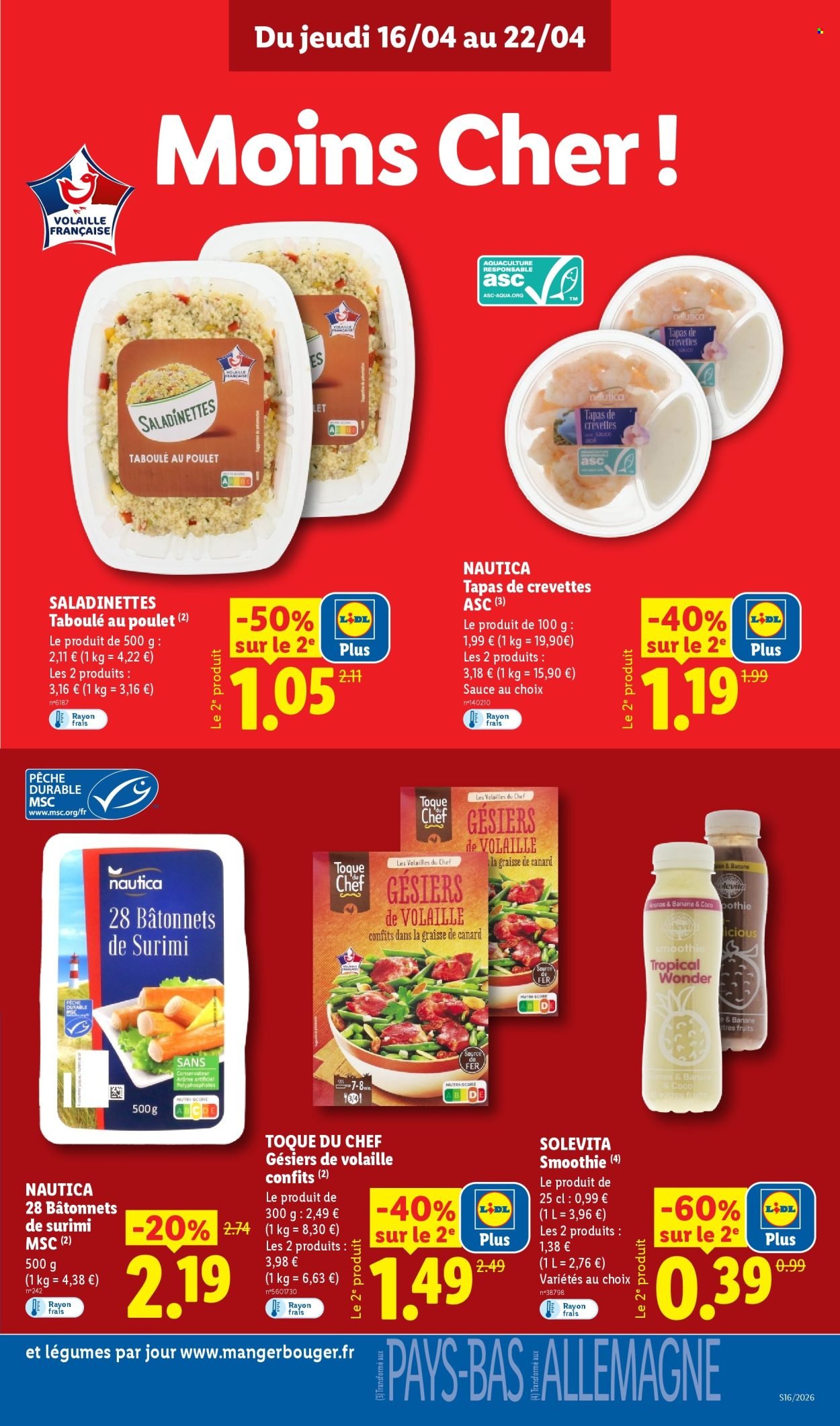 Catalogue LIDL - Les promos de la semaine (2026-04-16 - 2026-04-22)