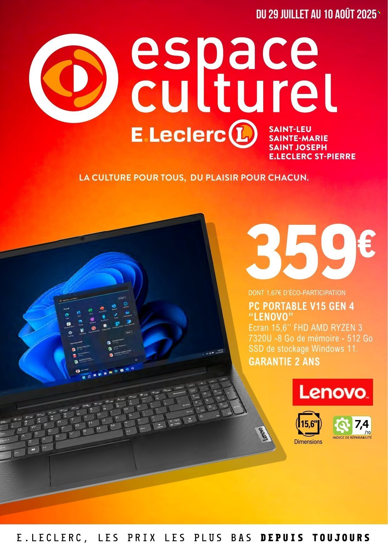 Catalogue E.LECLERC - Du mardi 29 juillet 2025 (2025-07-29 - 2025-08-10)