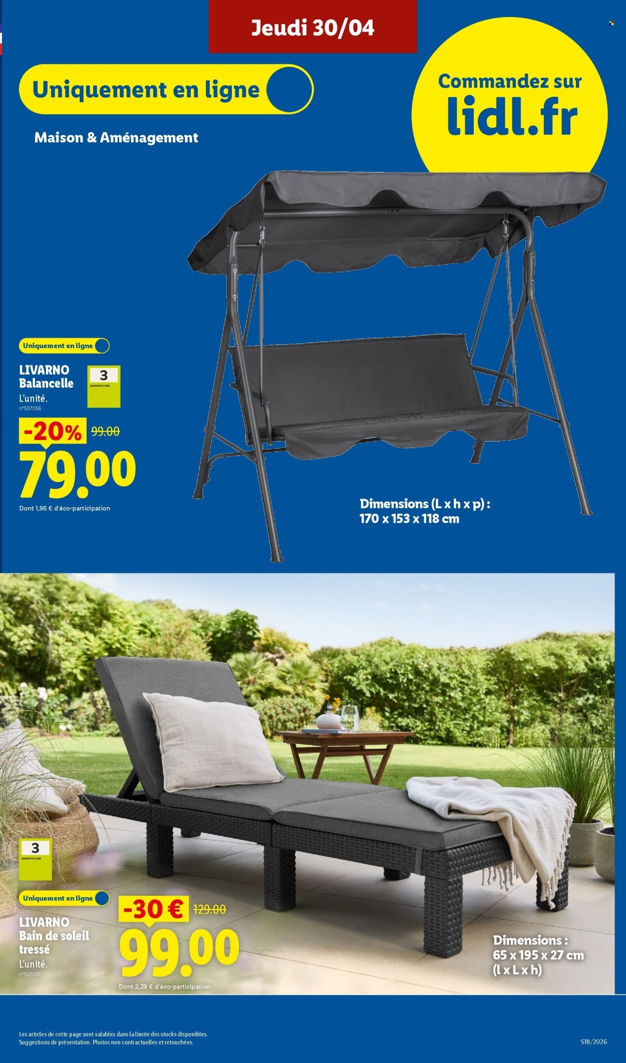 Catalogue LIDL - Les Exclu Web de la semaine (2026-04-27 - 2026-04-30)