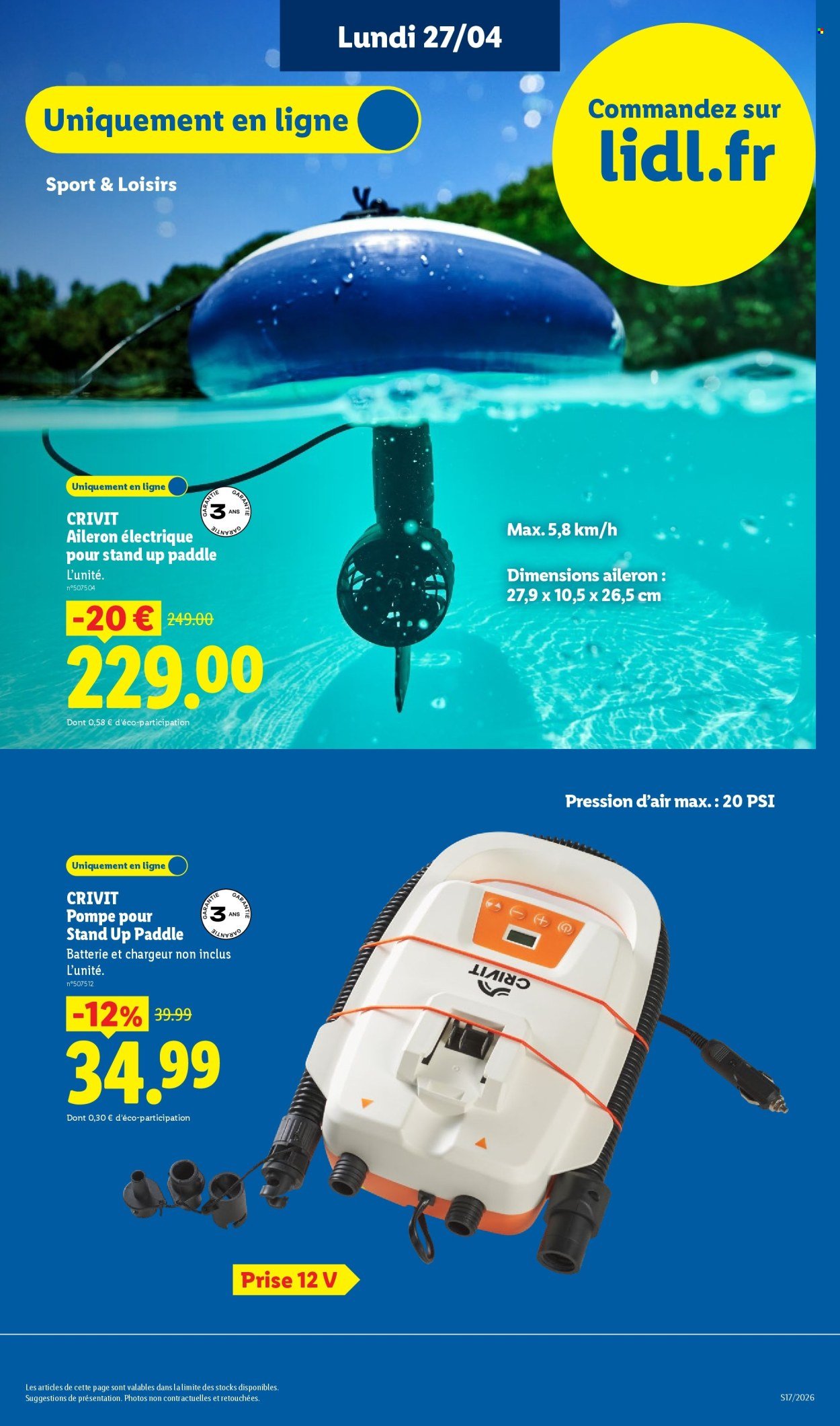 Catalogue LIDL - Les Exclu Web de la semaine