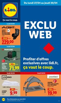 Catalogue LIDL - Les Exclu Web de la semaine