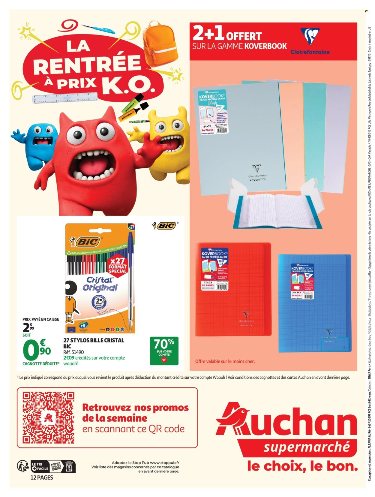 Catalogue AUCHAN - Rentrée scolaire supers