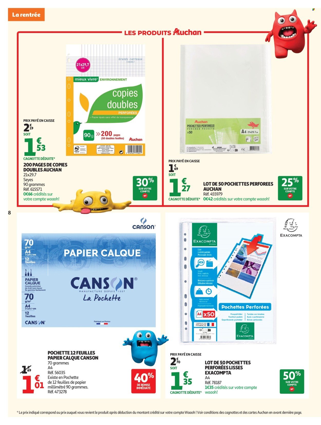 Catalogue AUCHAN - Rentrée scolaire supers