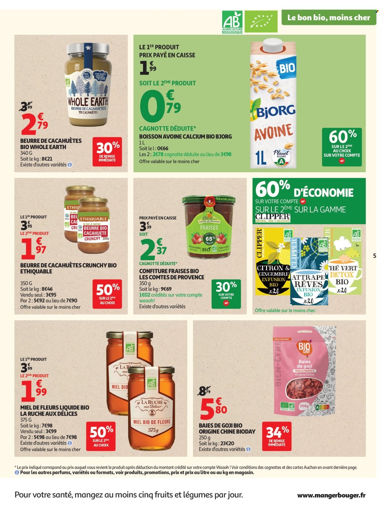Catalogue AUCHAN - Tout le bio à prix sain dans votre super