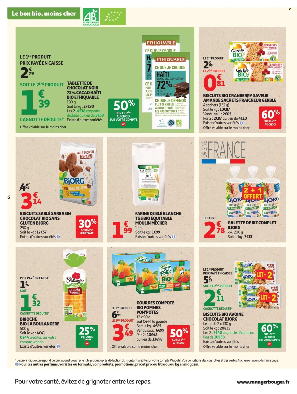 Catalogue AUCHAN - Tout le bio à prix sain dans votre super