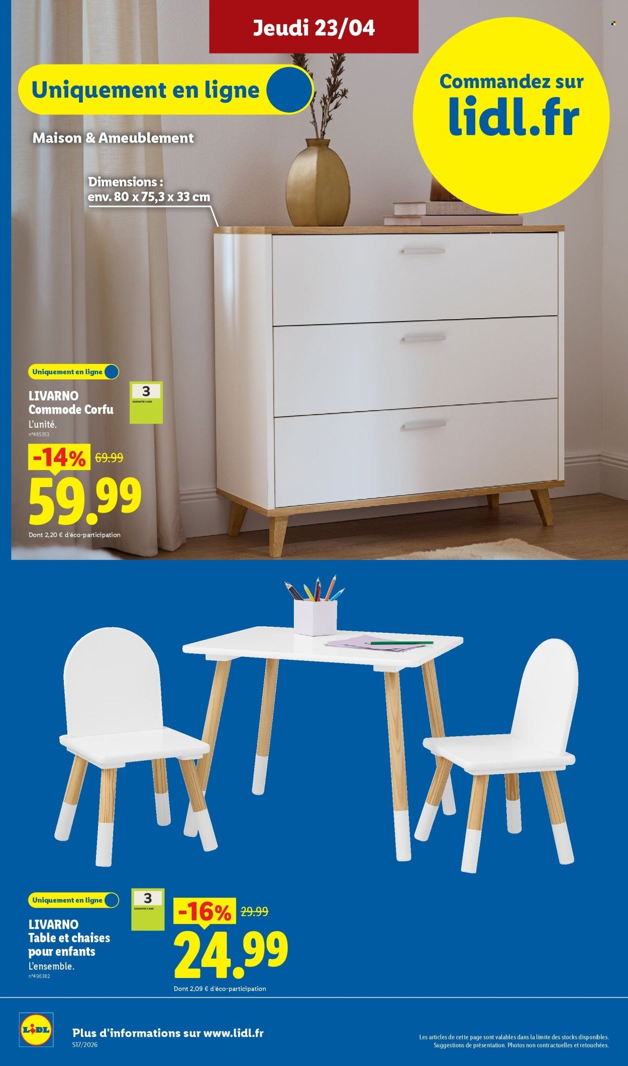 Catalogue LIDL - Les Exclus Web de la semaine (2026-04-20 - 2026-04-23)