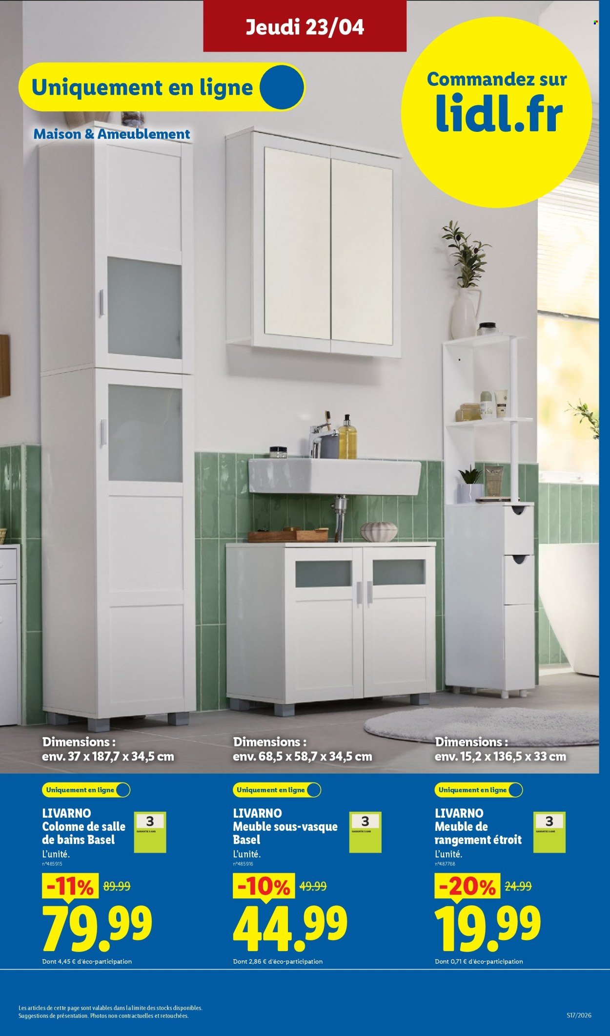 Catalogue LIDL - Les Exclus Web de la semaine (2026-04-20 - 2026-04-23)