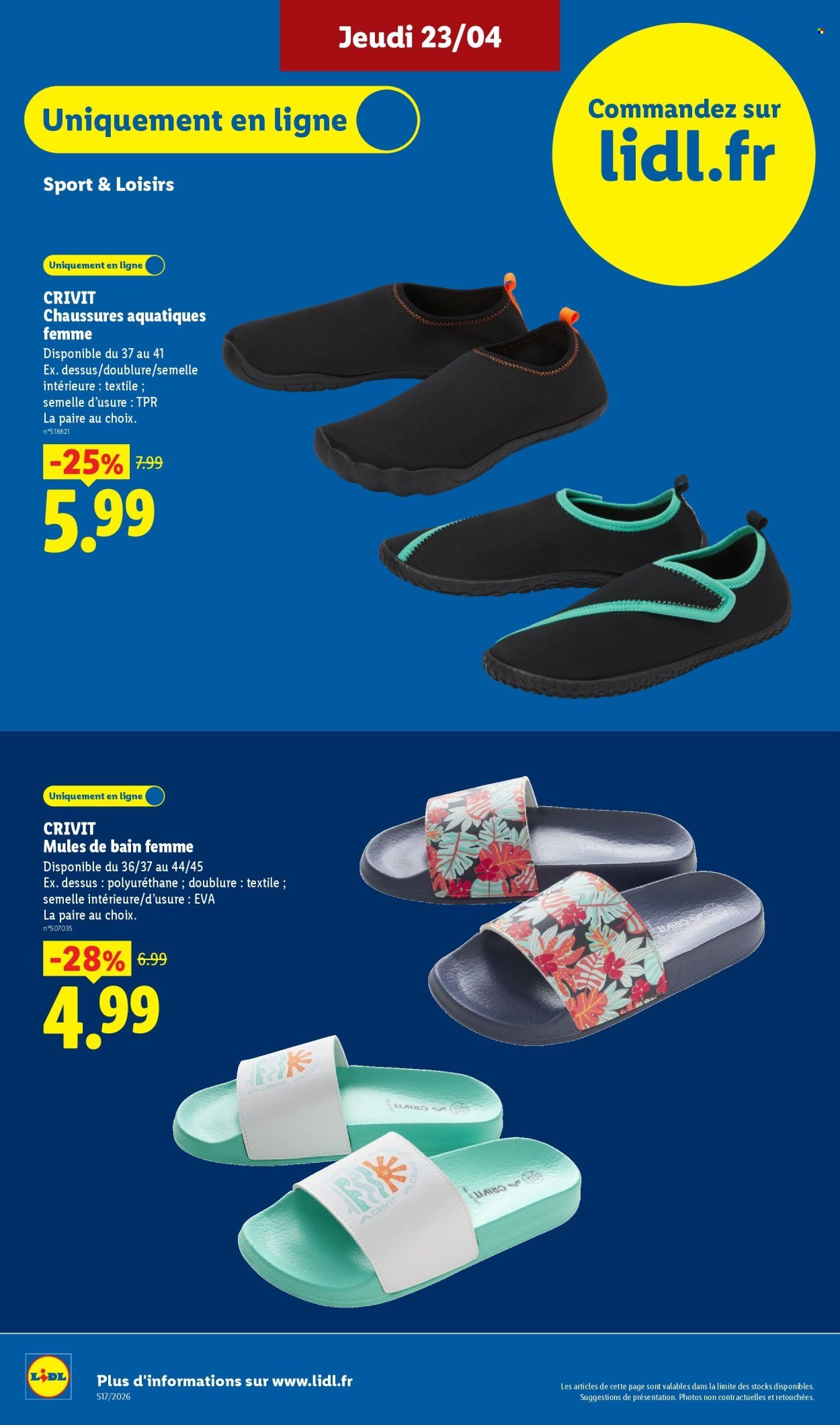 Catalogue LIDL - Les Exclus Web de la semaine (2026-04-20 - 2026-04-23)