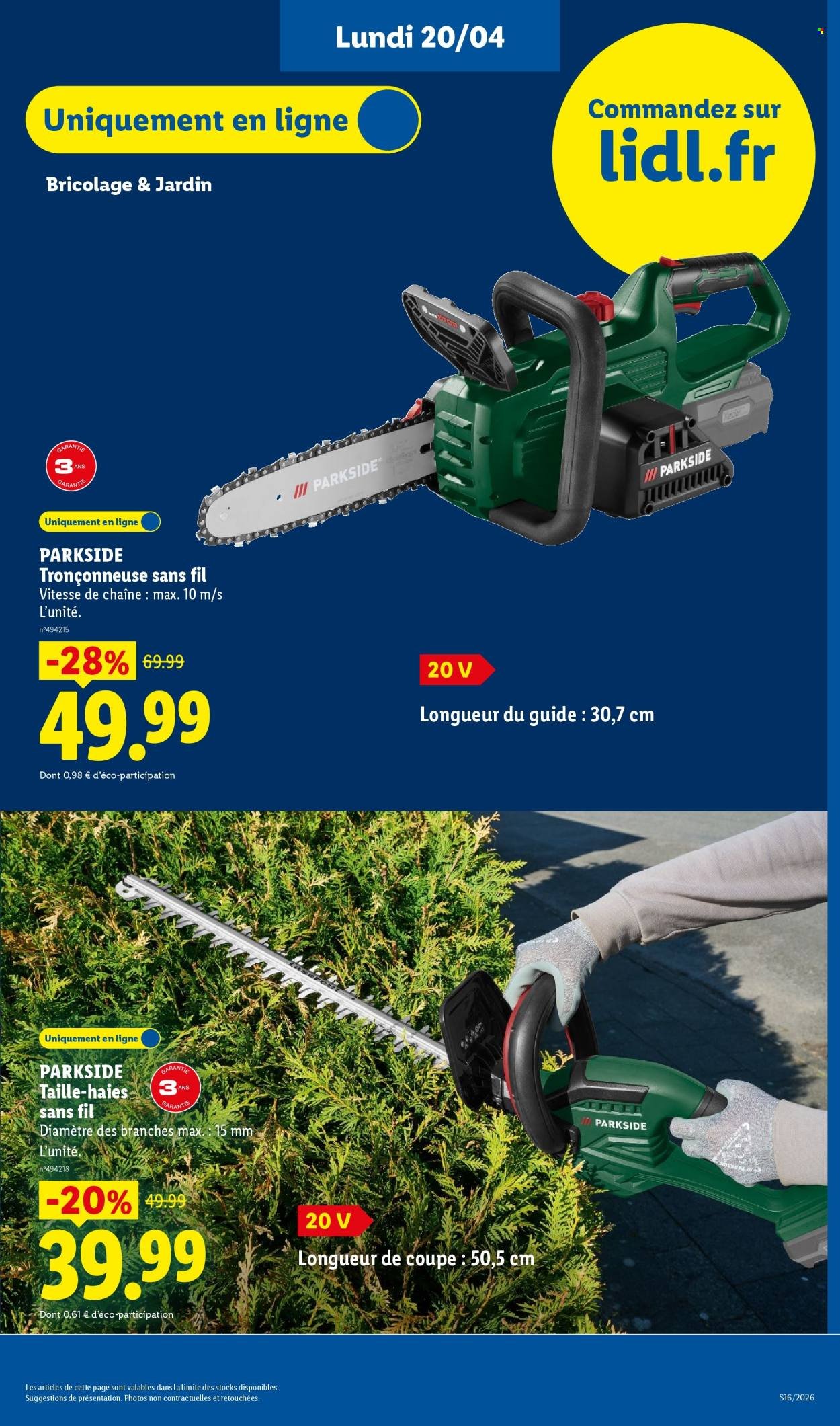 Catalogue LIDL - Les Exclus Web de la semaine (2026-04-20 - 2026-04-23)