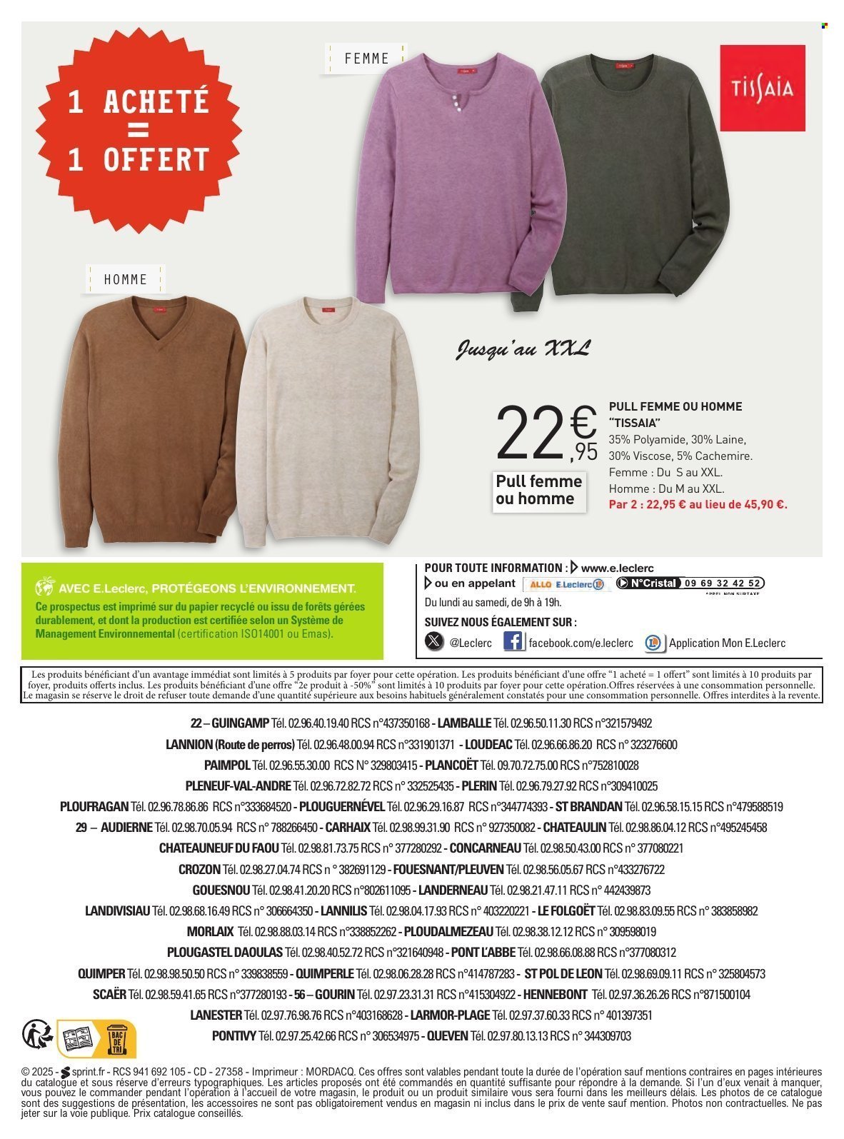 Catalogue E.LECLERC - Foire aux Pulls (2025-10-07 - 2025-10-18)