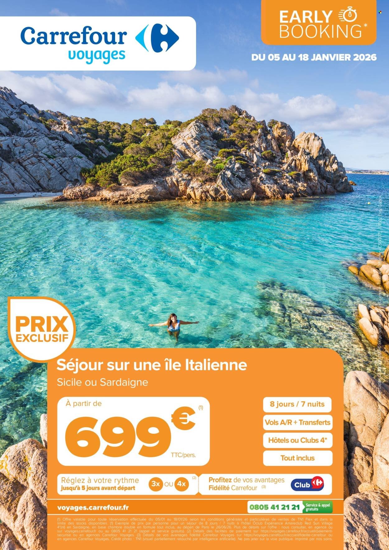 Catalogue CARREFOUR - RESERVEZ TÔT VOS VACANCES D’ETE (2026-01-05 - 2026-01-18)