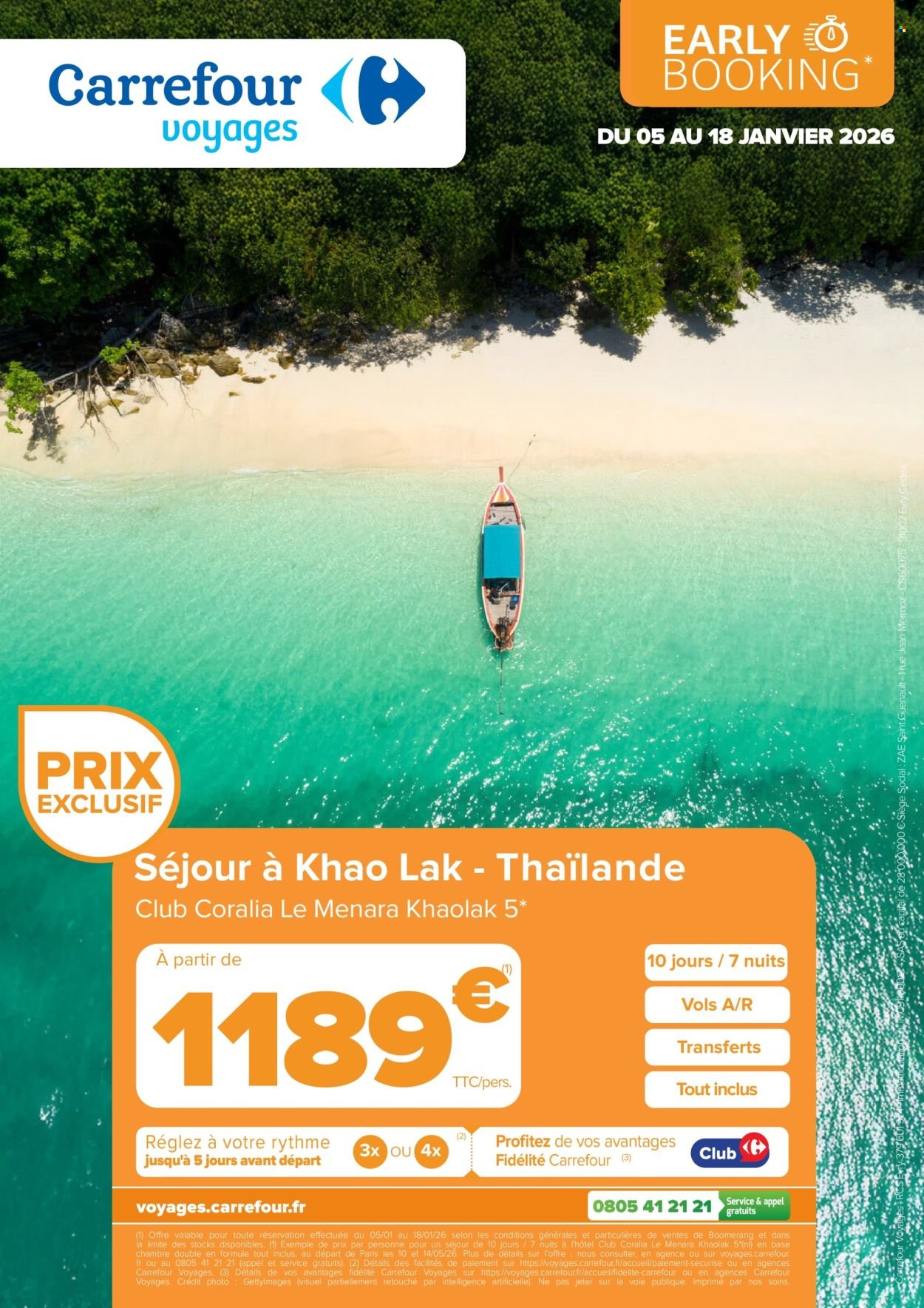 Catalogue CARREFOUR - RESERVEZ TÔT VOS VACANCES D’ETE (2026-01-05 - 2026-01-18)