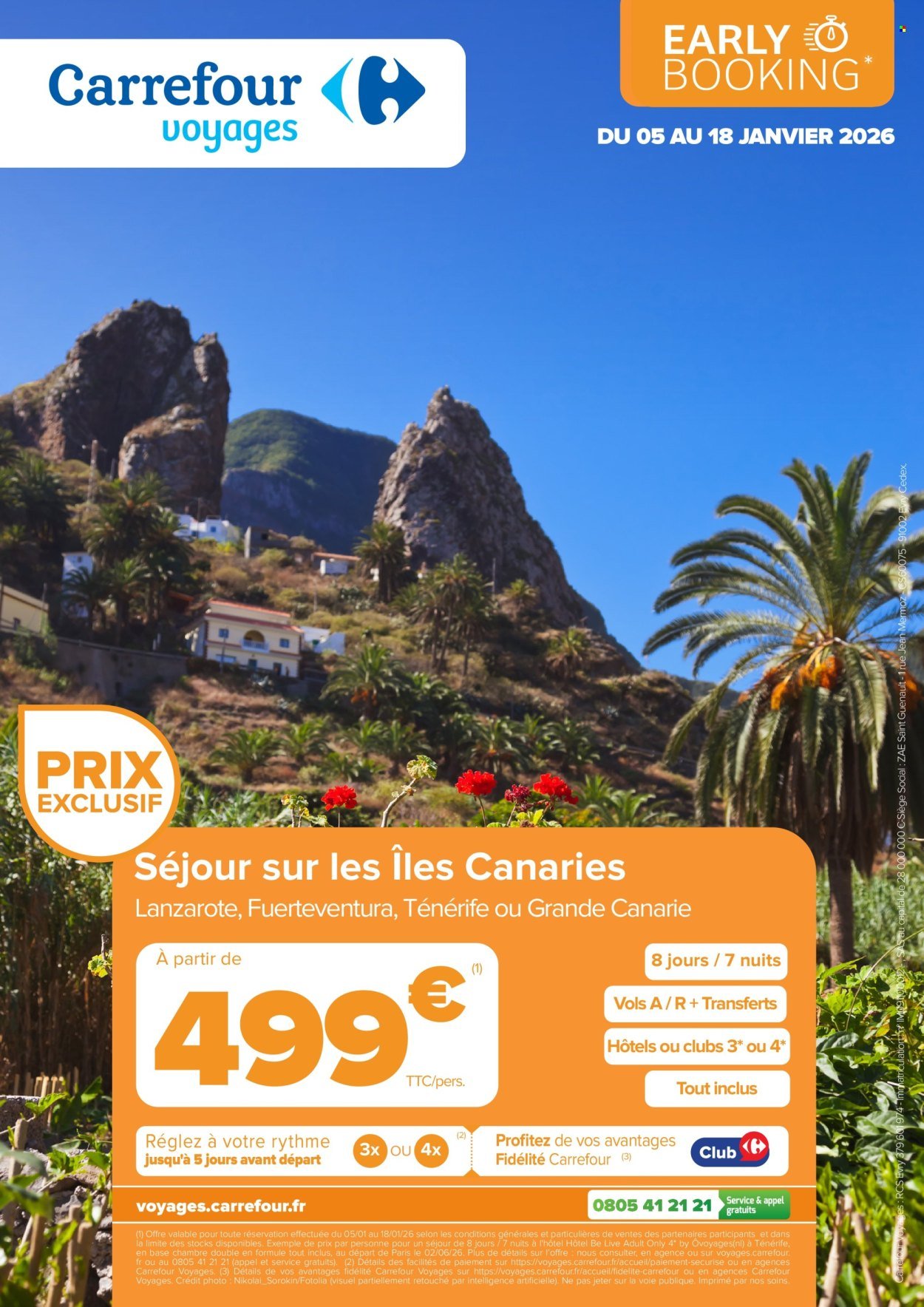Catalogue CARREFOUR - RESERVEZ TÔT VOS VACANCES D’ETE (2026-01-05 - 2026-01-18)