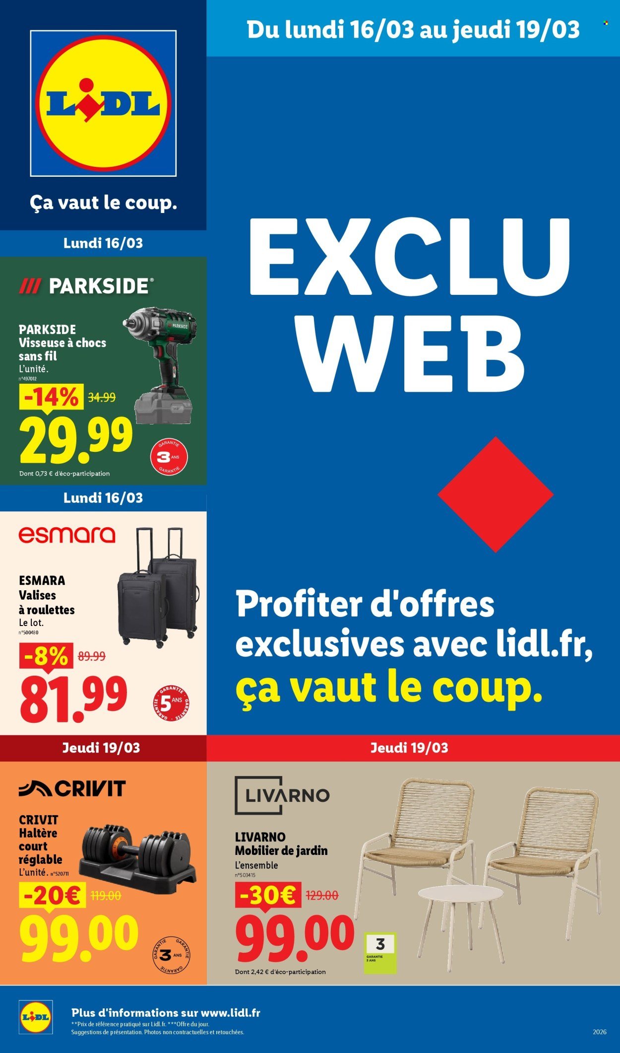 Catalogue LIDL - Les Exclus Web de la semaine