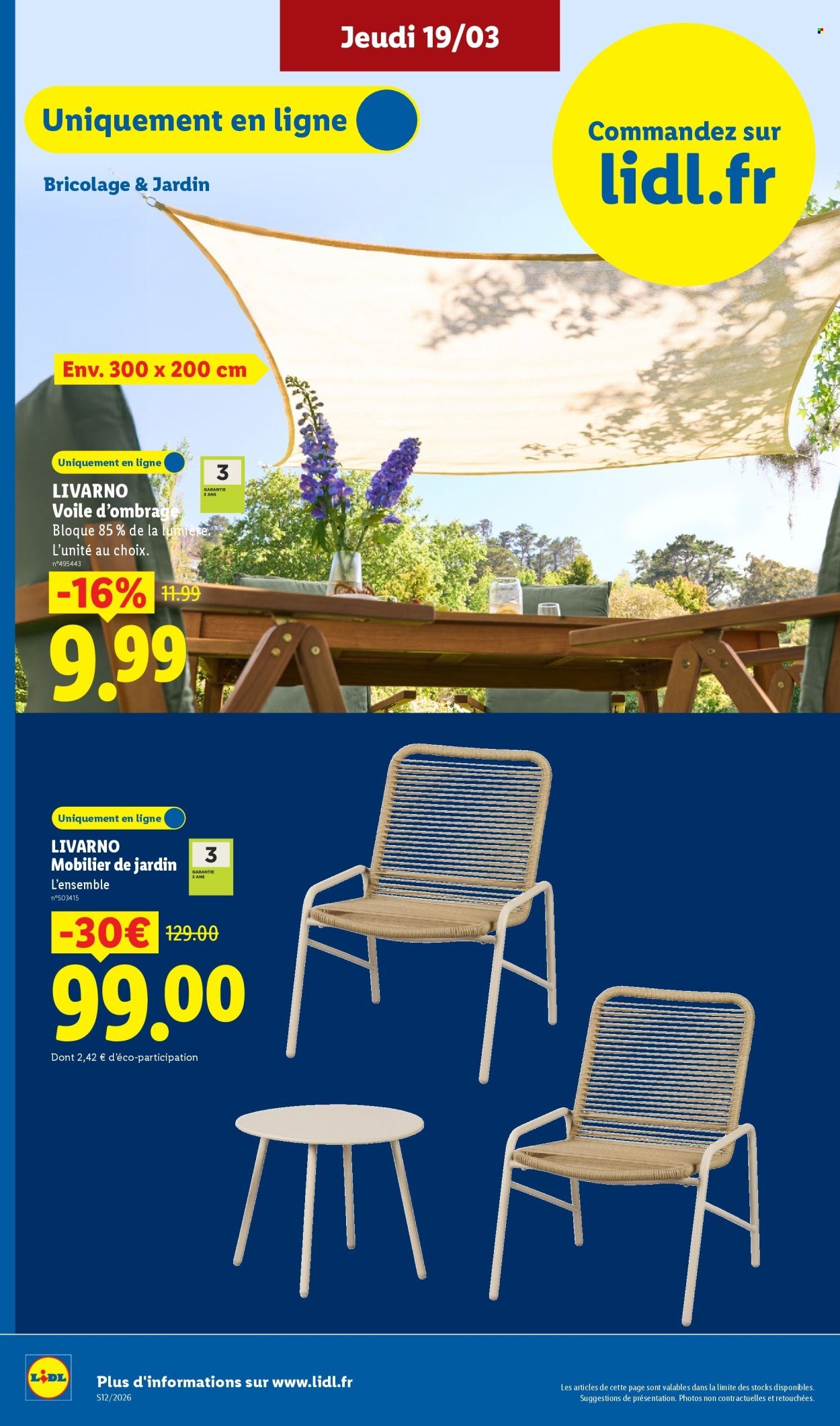 Catalogue LIDL - Les Exclus Web de la semaine (2026-03-16 - 2026-03-19)