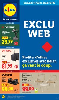 Catalogue LIDL - Les Exclus Web de la semaine