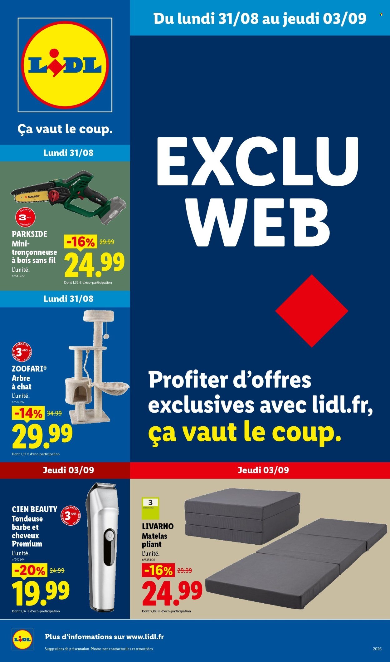 Catalogue LIDL - Les Exclus Web de la semaine