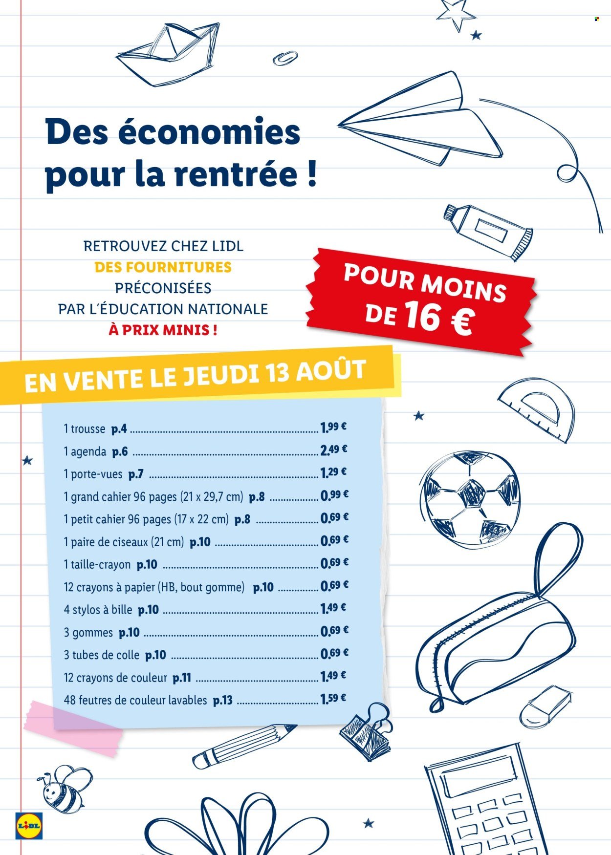 Catalogue LIDL - Préparez la rentrée