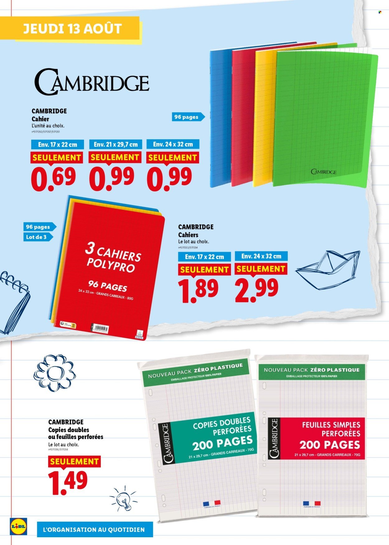 Catalogue LIDL - Préparez la rentrée