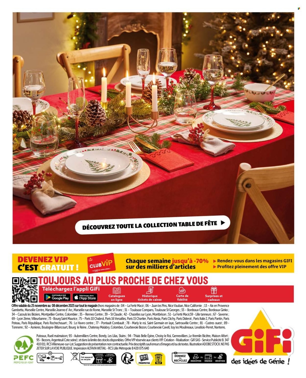 Catalogue GIFI - Tables de fêtes