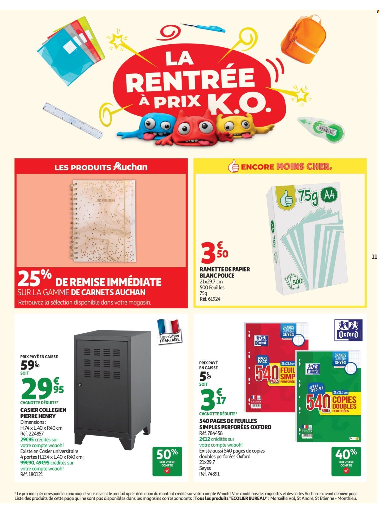 Catalogue AUCHAN - Rentrée scolaire hypers