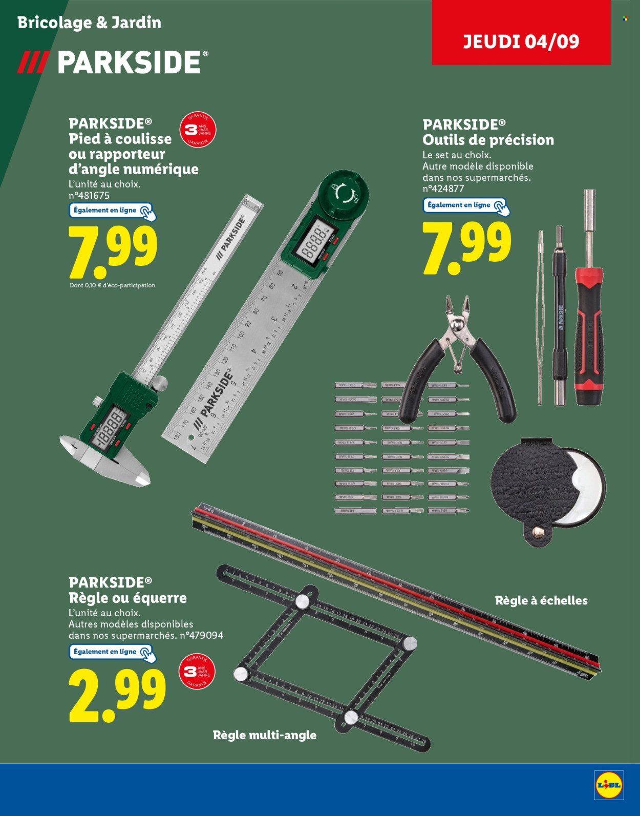 Catalogue LIDL - Catalogue Parkside (2025-09-01 - 2025-09-18)