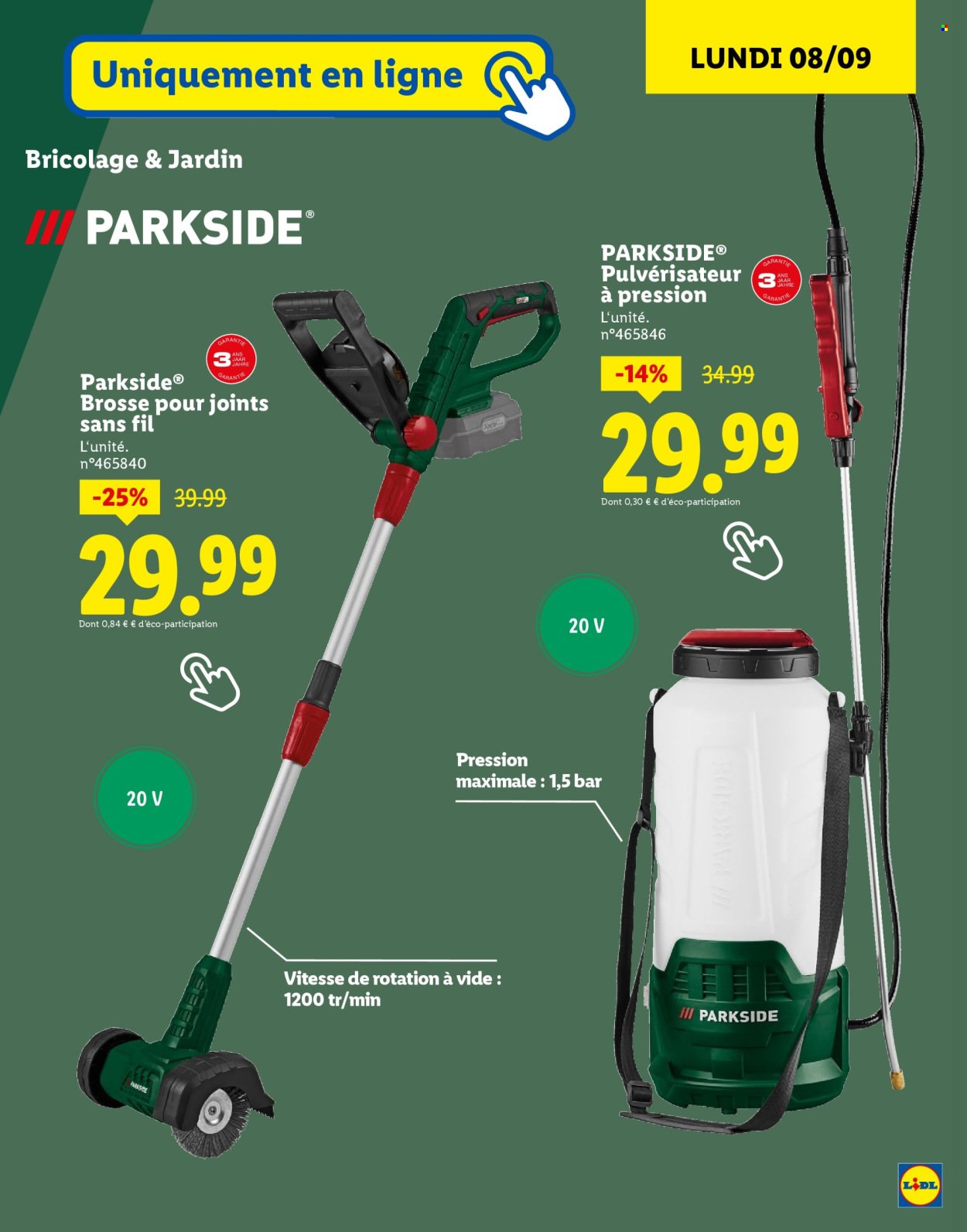 Catalogue LIDL - Catalogue Parkside (2025-09-01 - 2025-09-18)
